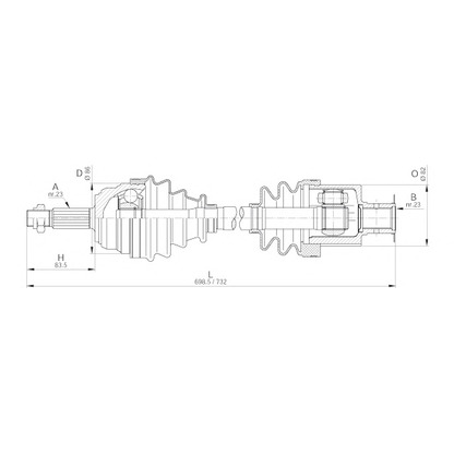 Photo Drive Shaft OPEN PARTS DRS620400