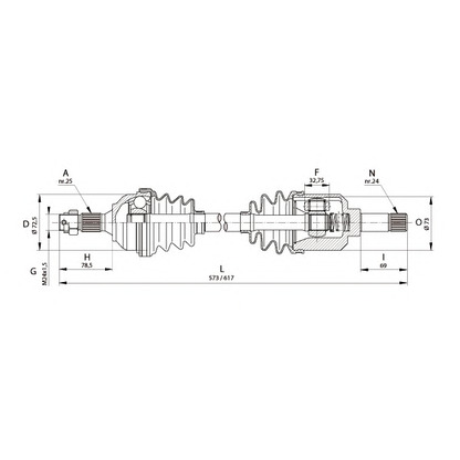 Фото Приводной вал OPEN PARTS DRS621800