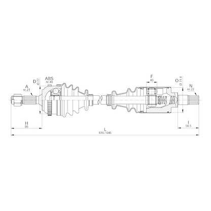 Foto Albero motore/Semiasse OPEN PARTS DRS622400