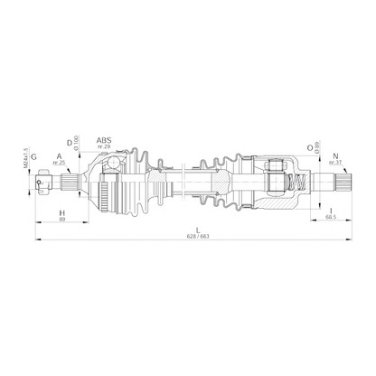 Фото Приводной вал OPEN PARTS DRS622600