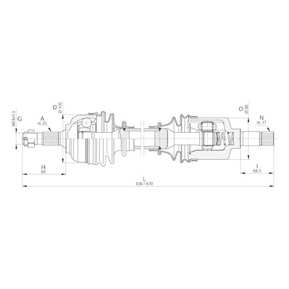 Photo Drive Shaft OPEN PARTS DRS622800