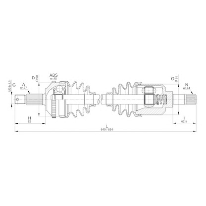 Фото Приводной вал OPEN PARTS DRS624300