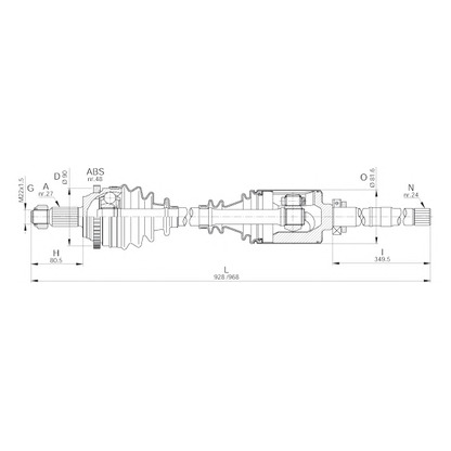 Foto Antriebswelle OPEN PARTS DRS624400