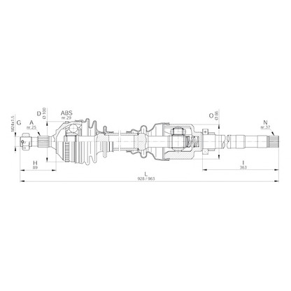 Photo Drive Shaft OPEN PARTS DRS624600