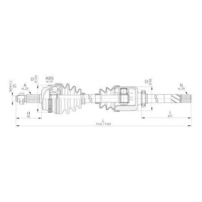 Фото Приводной вал OPEN PARTS DRS626100