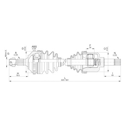 Фото Приводной вал OPEN PARTS DRS627600