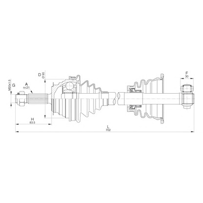 Photo Drive Shaft OPEN PARTS DRS628300