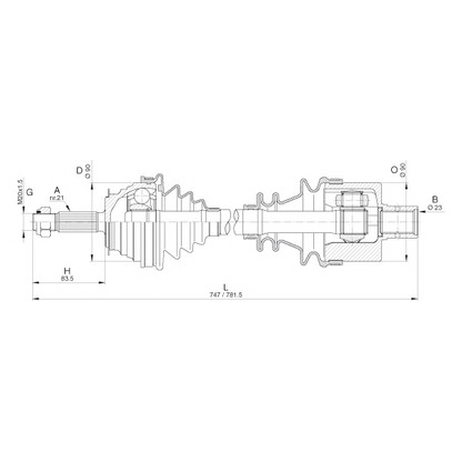 Photo Drive Shaft OPEN PARTS DRS628400