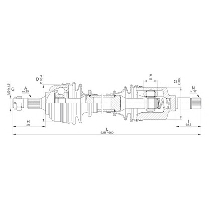 Photo Drive Shaft OPEN PARTS DRS631500