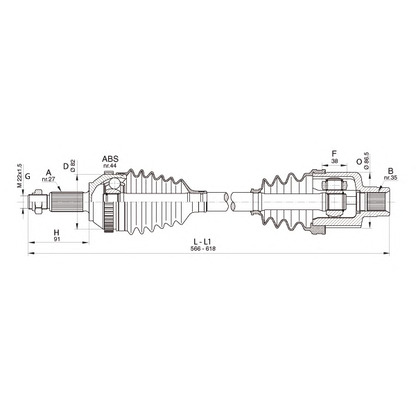 Фото Приводной вал OPEN PARTS DRS632400