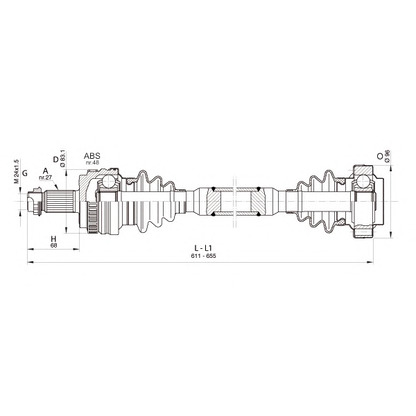 Photo Drive Shaft OPEN PARTS DRS634700