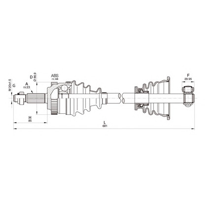 Photo Drive Shaft OPEN PARTS DRS635000