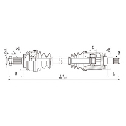 Zdjęcie Wał napędowy OPEN PARTS DRS635100