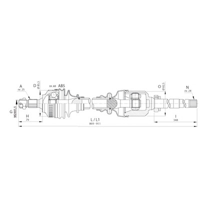 Foto Árbol de transmisión OPEN PARTS DRS639600