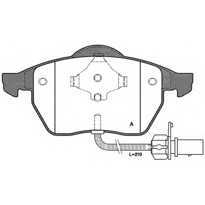 Photo Kit de plaquettes de frein, frein à disque OPEN PARTS BPA039011