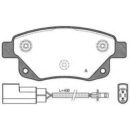 Фото Комплект тормозных колодок, дисковый тормоз OPEN PARTS BPA125202