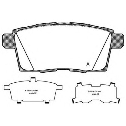 Foto Kit pastiglie freno, Freno a disco OPEN PARTS BPA126800