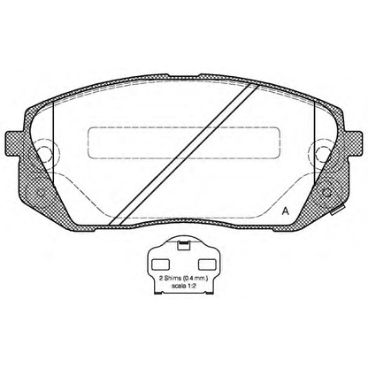 Фото Комплект тормозных колодок, дисковый тормоз OPEN PARTS BPA130202