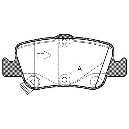 Photo Kit de plaquettes de frein, frein à disque OPEN PARTS BPA135602