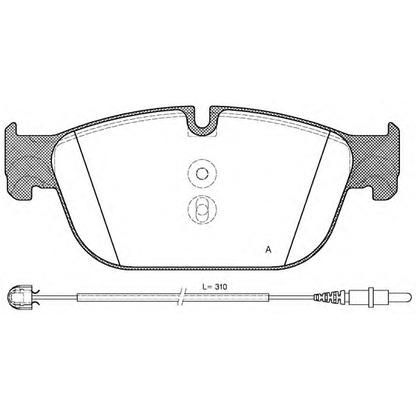 Фото Комплект тормозных колодок, дисковый тормоз OPEN PARTS BPA145101