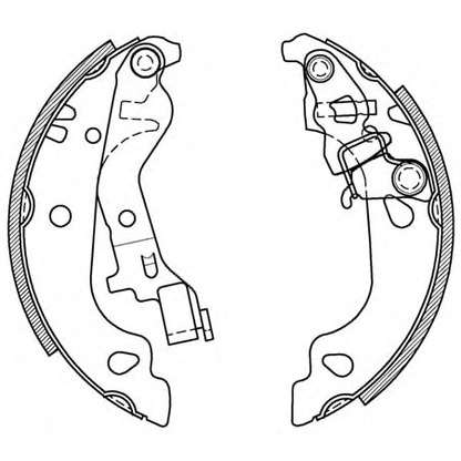 Zdjęcie Zesatw szczęk hamulcowych OPEN PARTS BSA204300