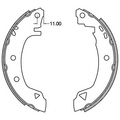 Zdjęcie Zesatw szczęk hamulcowych OPEN PARTS BSA209700