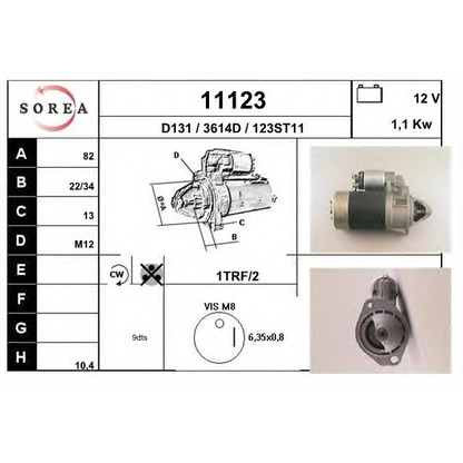 Foto Motor de arranque EAI 11123