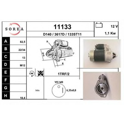 Foto Motor de arranque EAI 11133