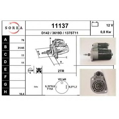 Foto Motorino d'avviamento EAI 11137