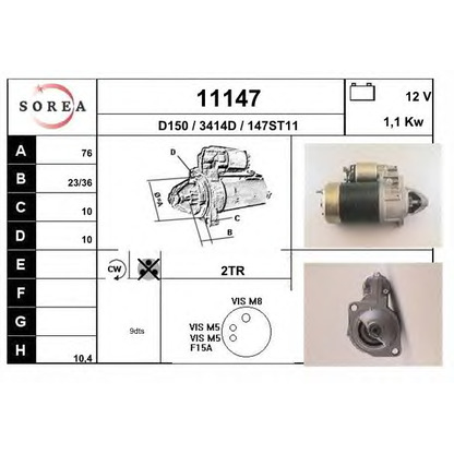 Foto Motor de arranque EAI 11147