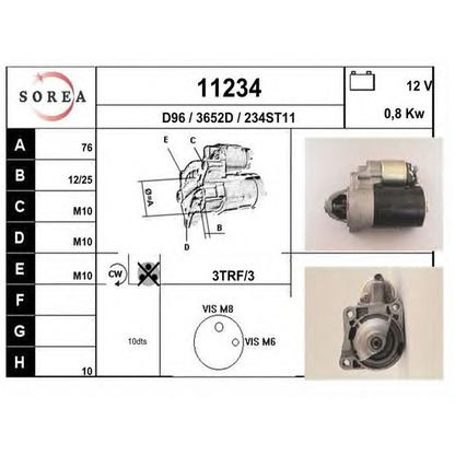 Foto Motor de arranque EAI 11234