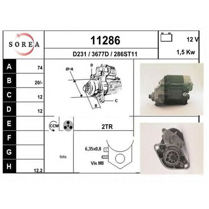 Foto Motorino d'avviamento EAI 11286