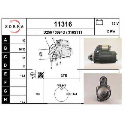 Foto Motor de arranque EAI 11316