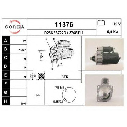 Foto Motor de arranque EAI 11376