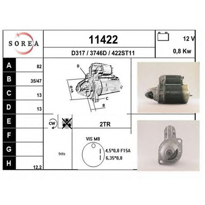 Foto Motor de arranque EAI 11422