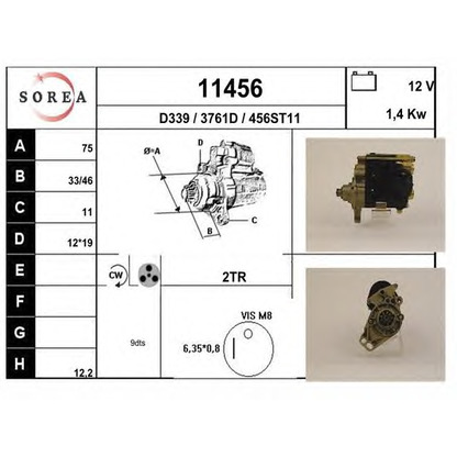 Foto Motor de arranque EAI 11456