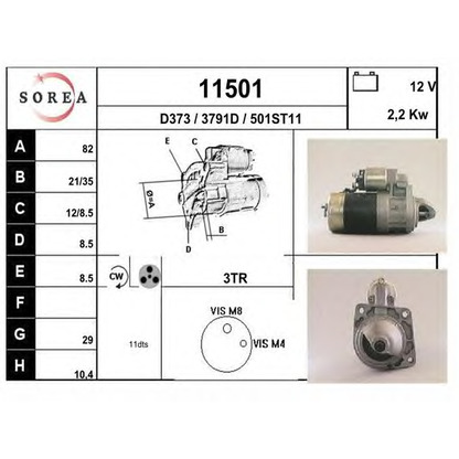 Foto Motor de arranque EAI 11501