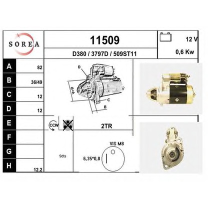 Foto Motor de arranque EAI 11509