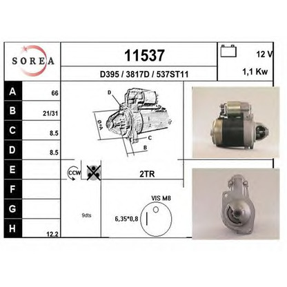 Foto Motor de arranque EAI 11537