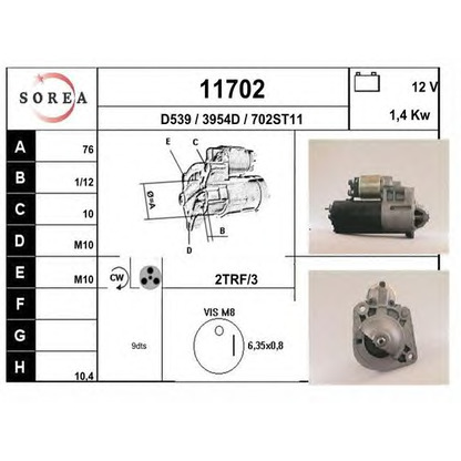 Foto Motor de arranque EAI 11702