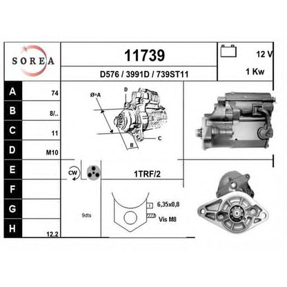 Foto Motor de arranque EAI 11739