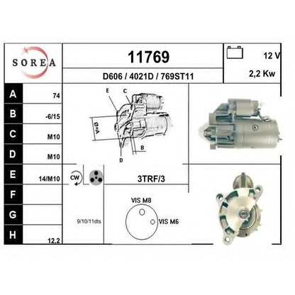 Foto Motor de arranque EAI 11769