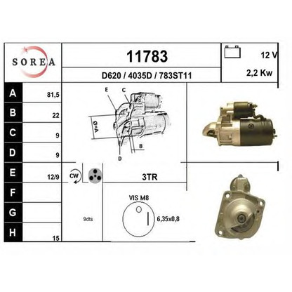 Foto Motor de arranque EAI 11783