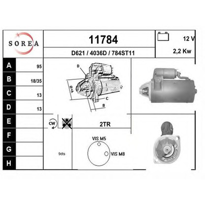 Foto Motor de arranque EAI 11784