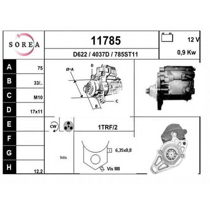 Foto Motor de arranque EAI 11785