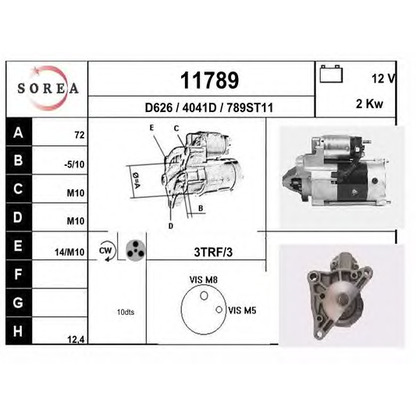 Foto Motor de arranque EAI 11789