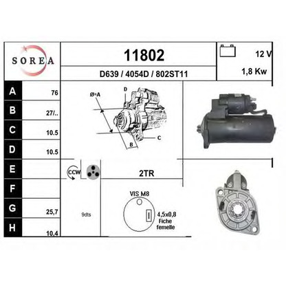 Foto Motorino d'avviamento EAI 11802