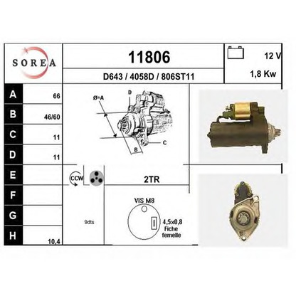 Foto Motorino d'avviamento EAI 11806