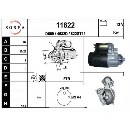 Foto Motor de arranque EAI 11822