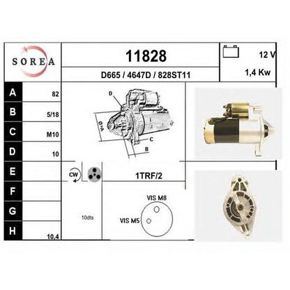 Foto Motor de arranque EAI 11828